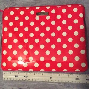 Polka Dot Laptop Sleeve - Red and White